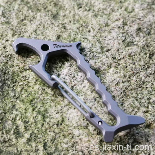 Titanium Shark EDC Tool Carabiner con abridor de botellas